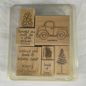Stampin Up! 2004 Vintage Stamp Crafting 7pc Set Mixed Themes New